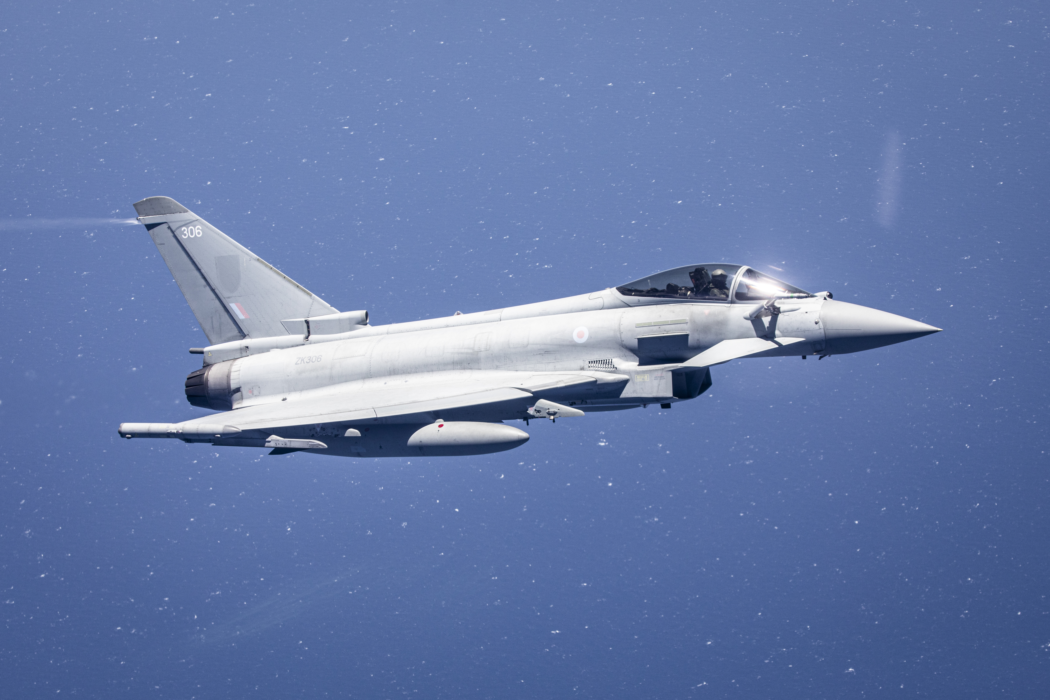 Typhoon in flight.